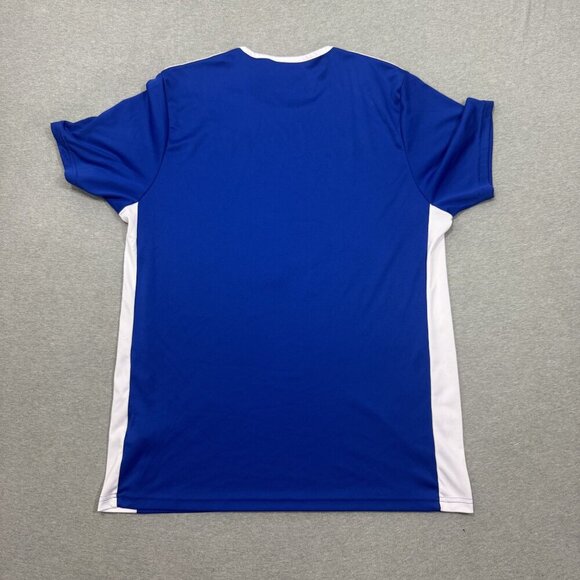 Adidas Mens Fitted Soccer Jersey Athletic Blue Size Large Sport Performance - Picture 5 of 5